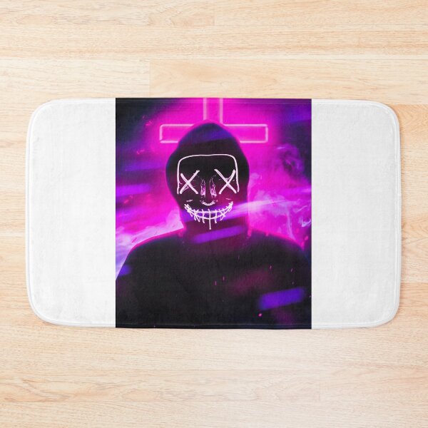 Item preview, Pink Neon silhouette of a Dark Man with a Scary Face designed and sold by Dven-Clothes.