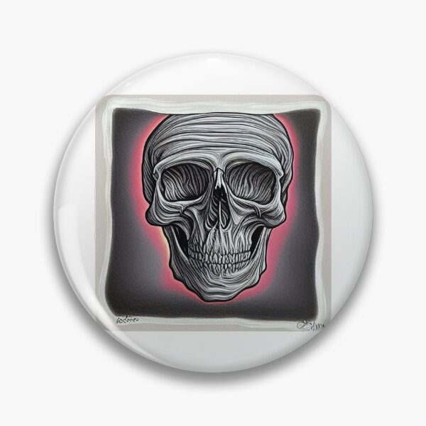 Item preview, "過酷" Melting Metal Skull designed and sold by HofmannsStamps.