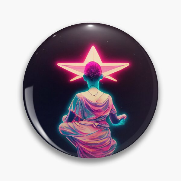 Item preview, The Star, cyberpunk tarot card designed and sold by hippai.