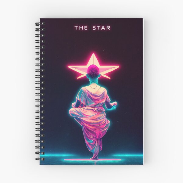Item preview, The Star, cyberpunk tarot card designed and sold by hippai.