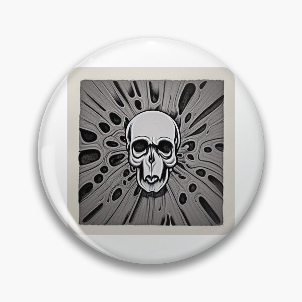 Item preview, "genkaku" Abstract Alien Skull designed and sold by HofmannsStamps.