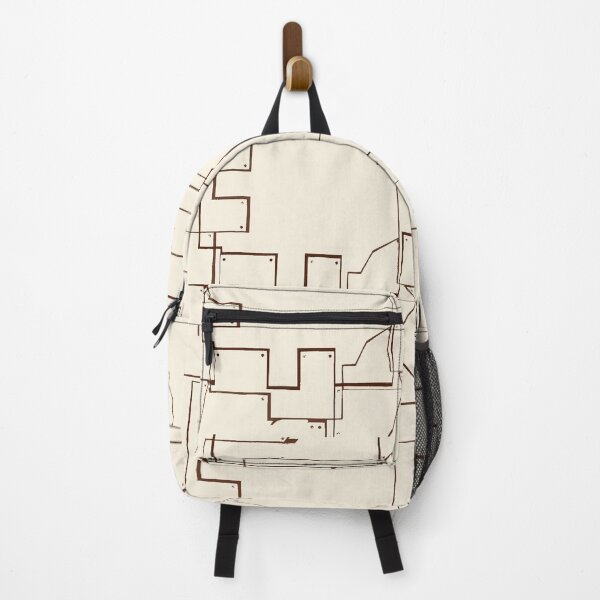 Item preview, Graphisme lignes croisees sur fond beige designed and sold by Carré Comme Orange.