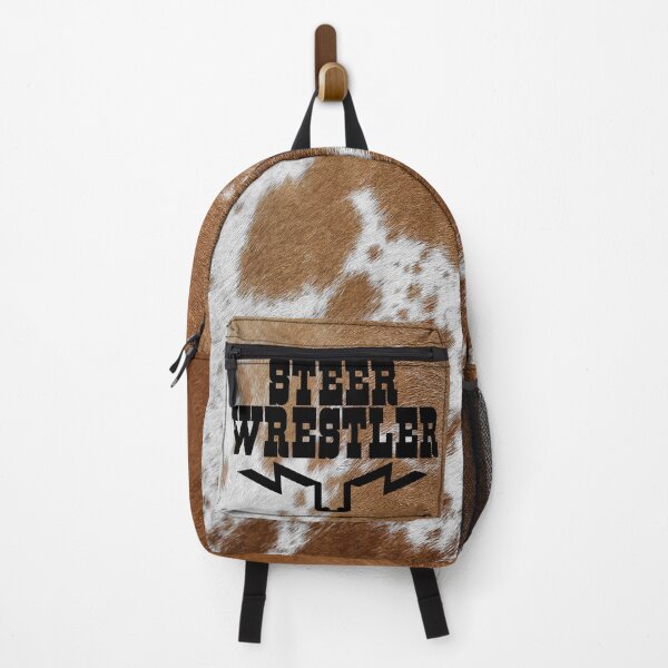 Item preview, Steer Wrestler - Cowhide Background designed and sold by handsoftime2020.