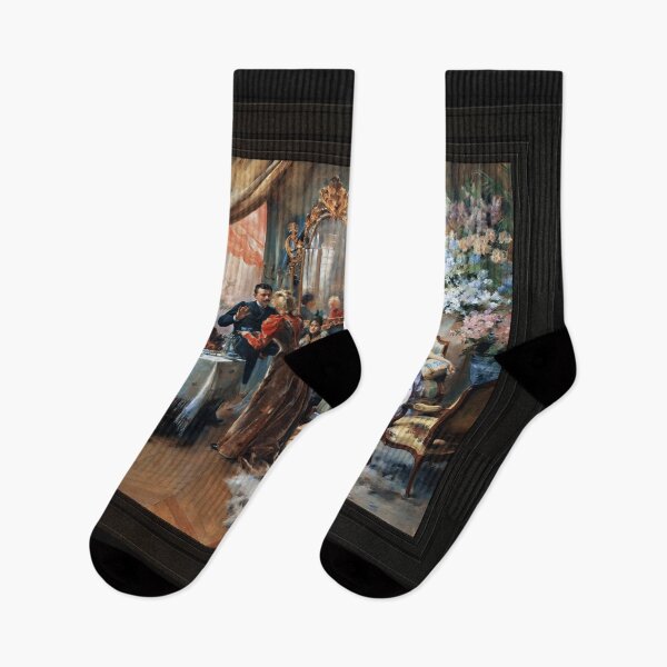 Item preview, Le Gouter Au Salon Du Peintre by Madeleine-Jeanne Lemaire Remastered Xzendor7 Classical Art Old Masters Reproductions designed and sold by Xzendor7 Digital Art Creations.