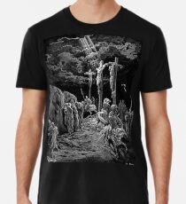 Gustave Dore, The Crucifixion, Bible, Biblical, Christ, Crucify Men's Premium T-Shirt