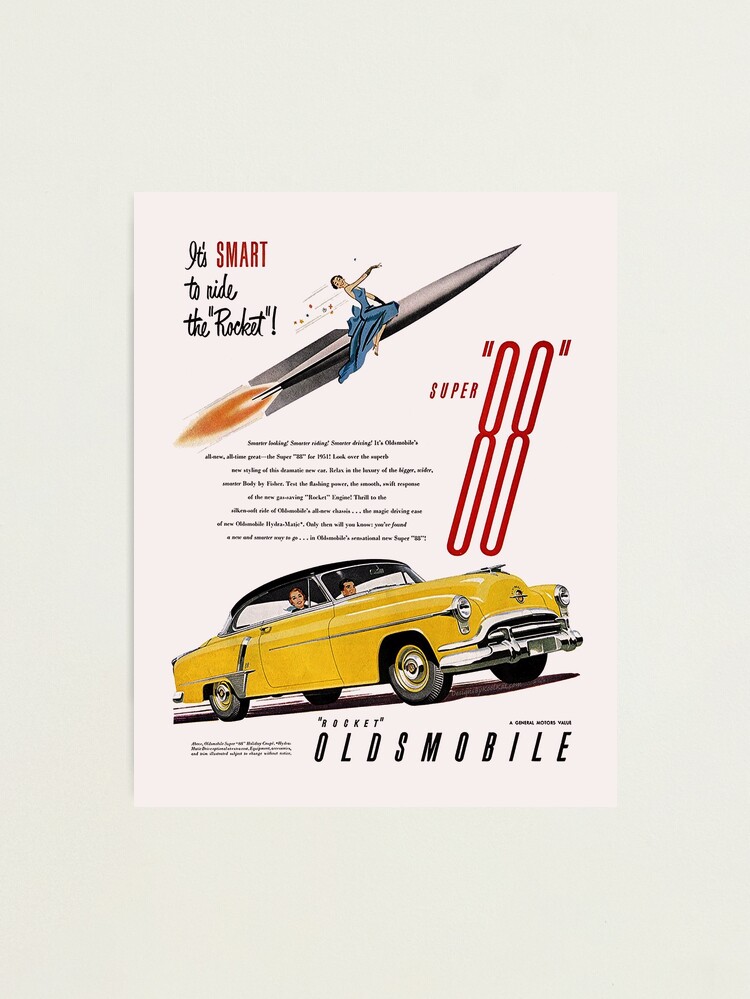 ホットセール 口コミ 1951 Oldsmobile Super 88 Vintage Advertisement ポスター