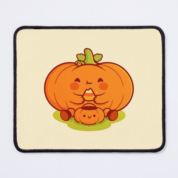Item preview, Kawaii Pumpkin Eating Candy Corn from a Halloween Bucket designed and sold by May's Studio.