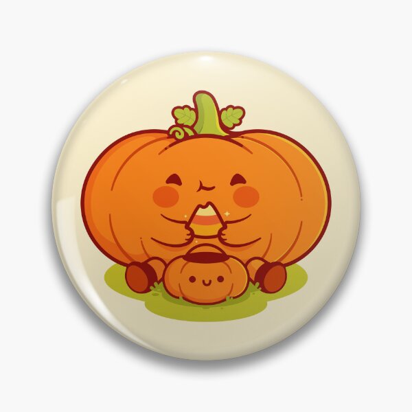 Item preview, Kawaii Pumpkin Eating Candy Corn from a Halloween Bucket designed and sold by May's Studio.