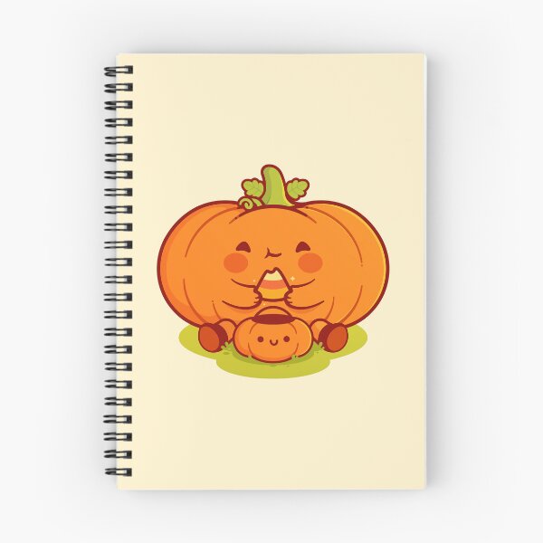 Item preview, Kawaii Pumpkin Eating Candy Corn from a Halloween Bucket designed and sold by May's Studio.