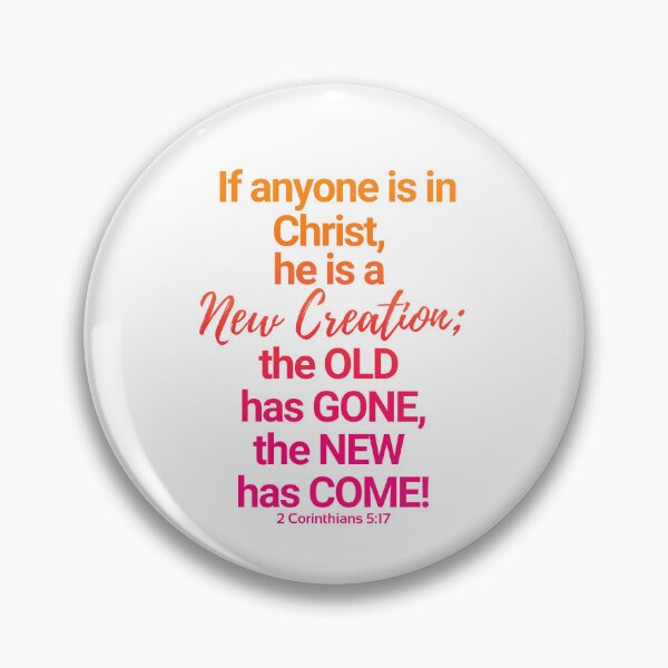 Item preview, Corinthians 5:17 If anyone is in Christ (Orange Pink Gradient) designed and sold by rainbowsinks.