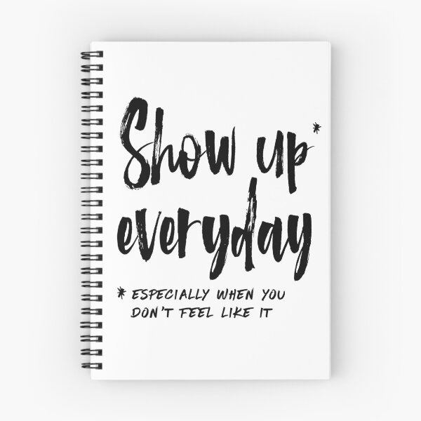 Item preview, Show Up Everyday - Motivation Brush Lettering designed and sold by Miruna Illustration.