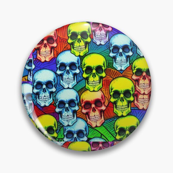 Item preview, "Sassoku" Trippy Skull Pattern designed and sold by HofmannsStamps.