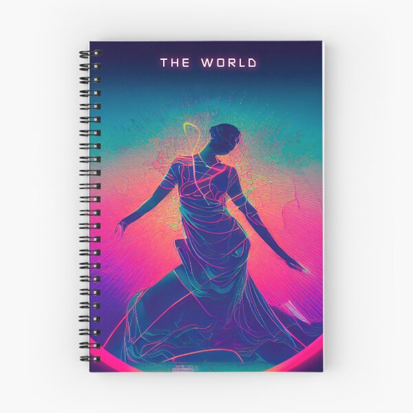 Item preview, The World, cyberpunk tarot card designed and sold by hippai.