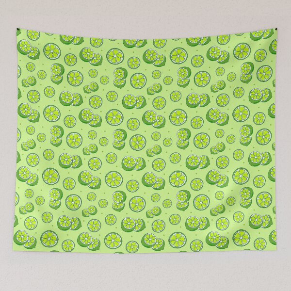 Item preview, Summer Limes and Lime Slices Pattern designed and sold by HotHibiscus.