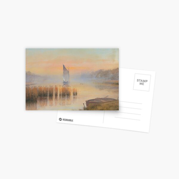 Early Morning on the River Bure at Horning Postcard