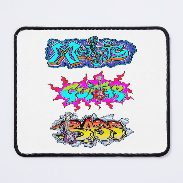 Item preview, Graffiti music, guitar, bass, Spray can art of Music guitar bass in Graffiti letters by LowEndGraphics designed and sold by LowEndGraphics.