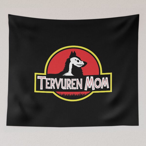 Item preview, (For Dark Background) Jurassic Belgian Tervuren Mom designed and sold by More Cute Dogs.
