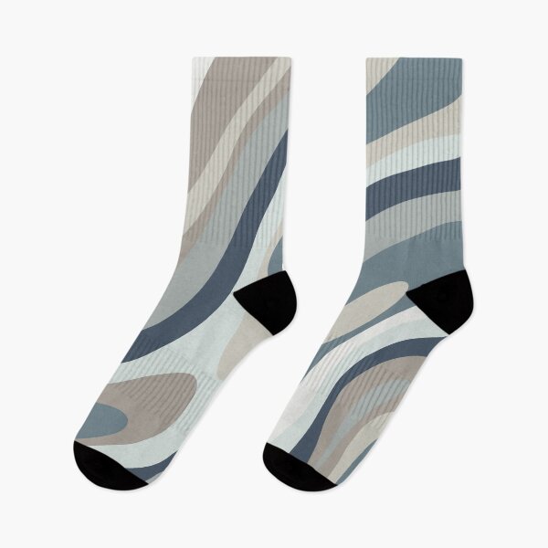 Item preview, Wavy Loops Abstract Pattern in Neutral Blue Gray Tones designed and sold by kierkegaard.