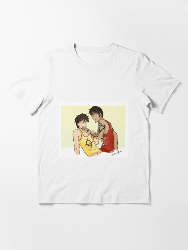 two hands touching shirt