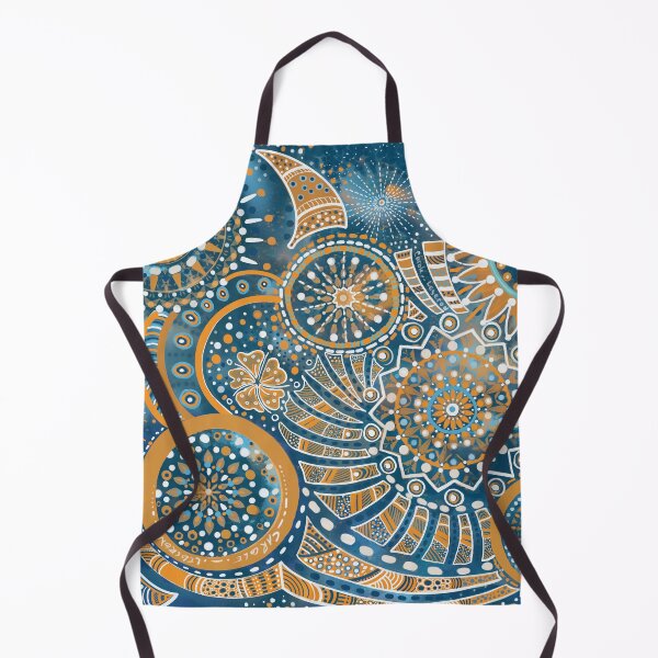 Item preview,  indian mandala bohemian desigual pattern blue and orange designed and sold by carole legeron.