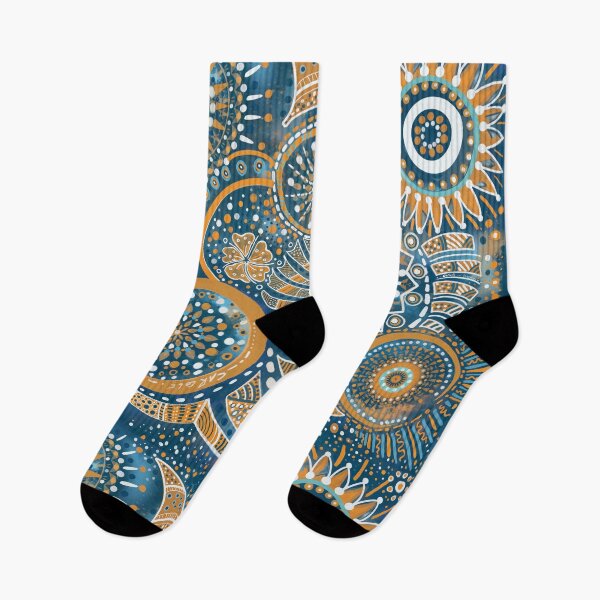 Artikelvorschau,  Böhmisches Mandala Desigual blau und orange entworfen und verkauft von carole legeron.