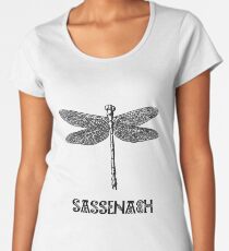 dragonfly sassenach black Women's Premium T-Shirt