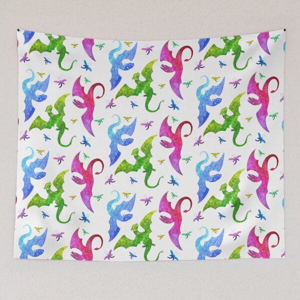 Item preview, Colorful Dragons Flying Design designed and sold by MariaDracona.