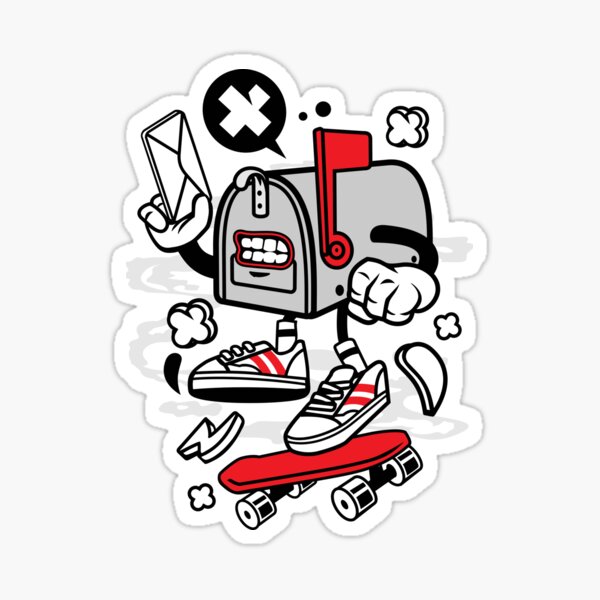 Item preview, Cute Mailbox On A Skateboard  designed and sold by Artistic Prints.