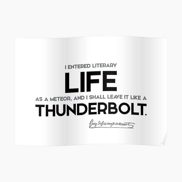 life, thunderbolt - guy de maupassant Poster
