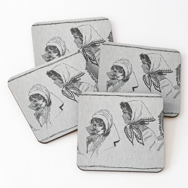Item preview, Vintage ladies with 50s headscarves designed and sold by susannvoelske.