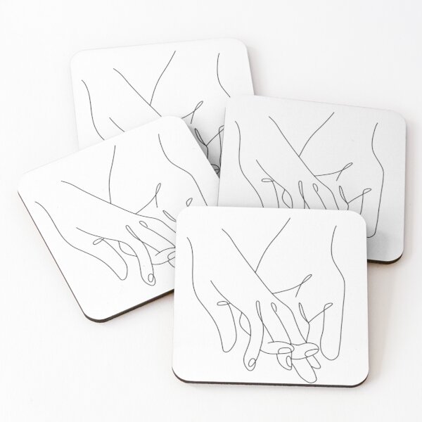 Item preview, Line Art Holding Hands designed and sold by thirstyboi.