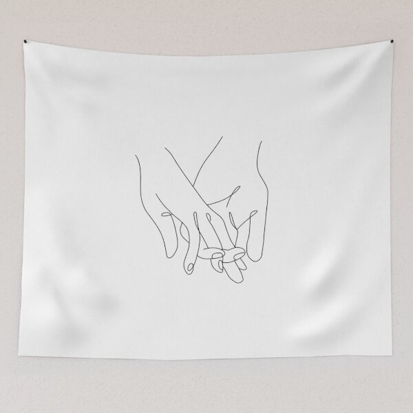 Item preview, Line Art Holding Hands designed and sold by thirstyboi.