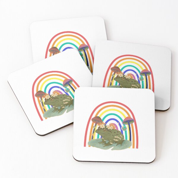 Item preview, frog with rainbow colours designed and sold by Nafeesdesign.