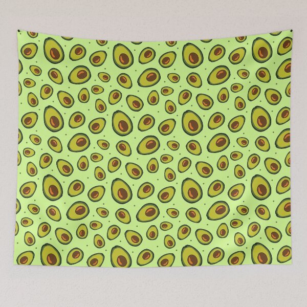 Item preview, Green Avocado Fruits Pattern designed and sold by HotHibiscus.