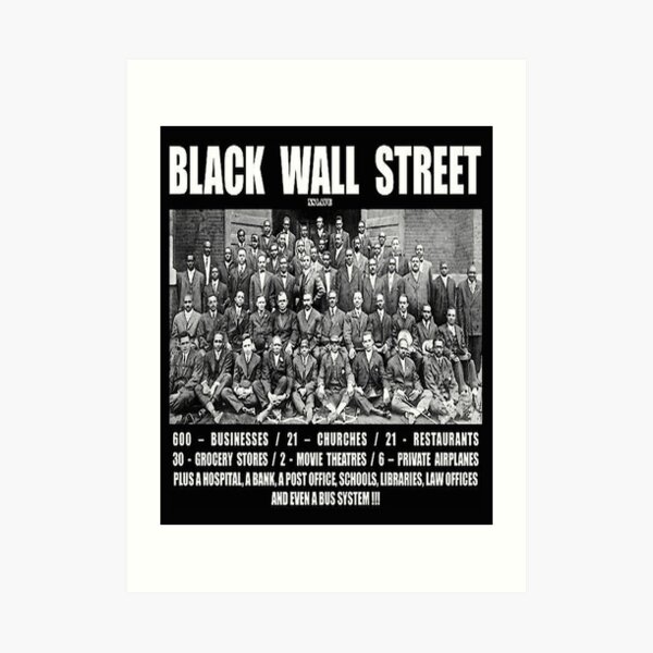 Black Wall Street Art Print