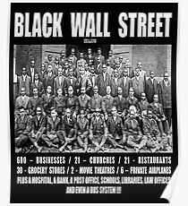 Schwarze Wall Street Poster