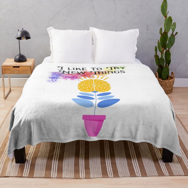 Item preview, I like to Try New Things - Positive Quote - Brain blossoming - Motivation - Evolve - Empower - Mental Health - Learning awareness designed and sold by Mechanical-Artt.