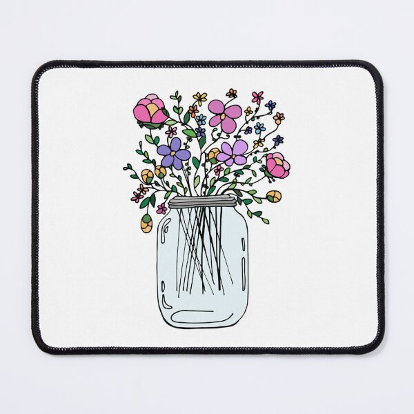 Item preview, Mason Jar with Flowers Fitted designed and sold by LilyellaThe.