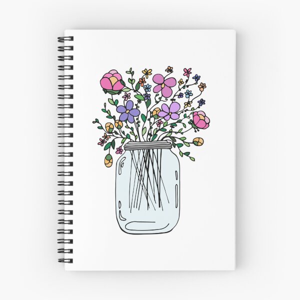 Item preview, Mason Jar with Flowers Fitted   designed and sold by LilyellaThe.