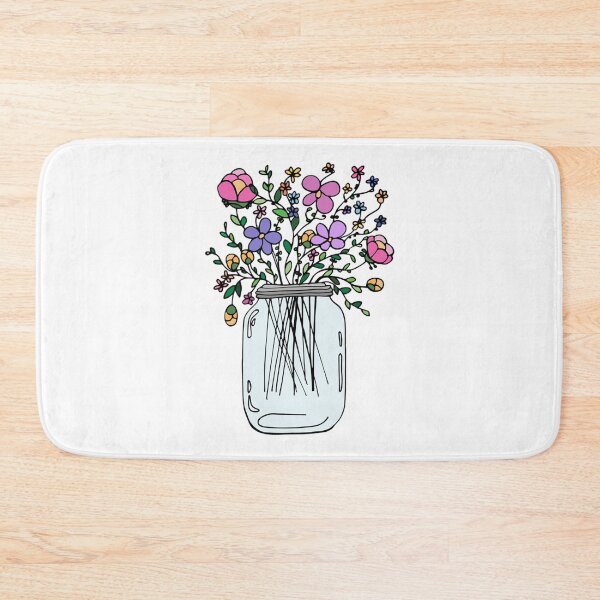 Item preview, Mason Jar with Flowers Fitted   designed and sold by LilyellaThe.