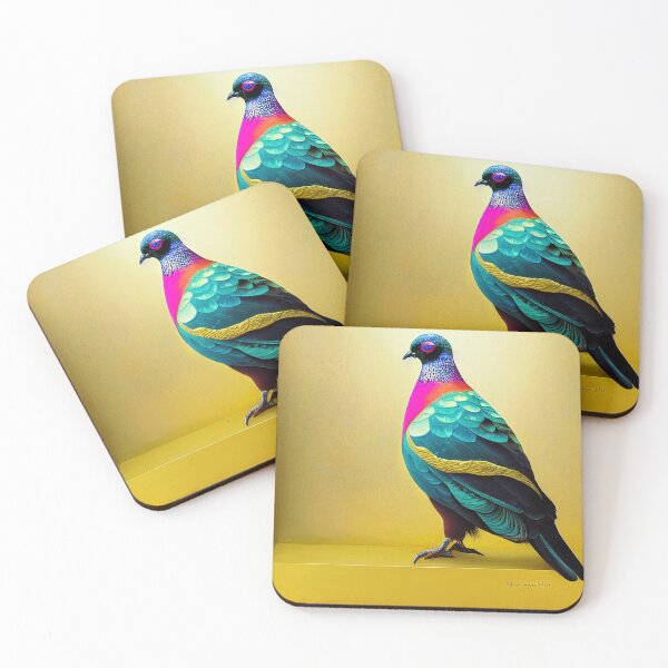 Item preview, colorful pigeon with gilding  designed and sold by kaitgay.