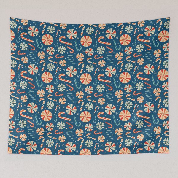 Item preview, Retro Christmas Candy - Seamless Pattern designed and sold by DebbisPalette.