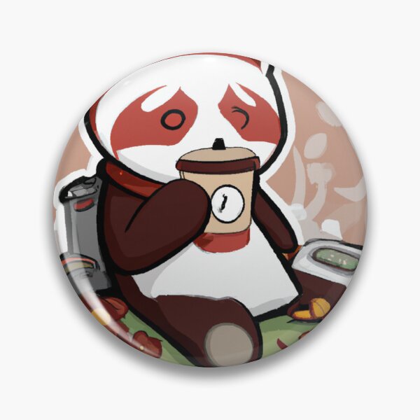 Item preview, Cute cartoon red panda drinking coffee designed and sold by Bookwyrm-Bazaar.