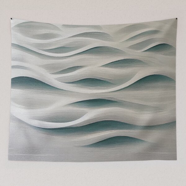 Item preview, 3D Minimalistic Ocean Waves Art designed and sold by UnlockingDesign.