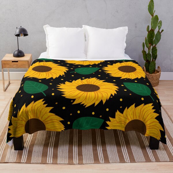 Item preview, Cute Sunflowers and Leaves Floral Seamless Pattern designed and sold by humnoo.