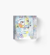 Making Faces - Ink Drawing Acrylic Block