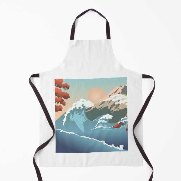 Item preview, mountain with wave and Sun Japanese Style designed and sold by EllaeLeea.