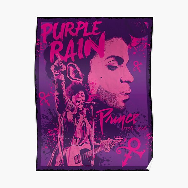"PRINCE PURPLE RAIN" Poster for Sale by johanhorne Redbubble