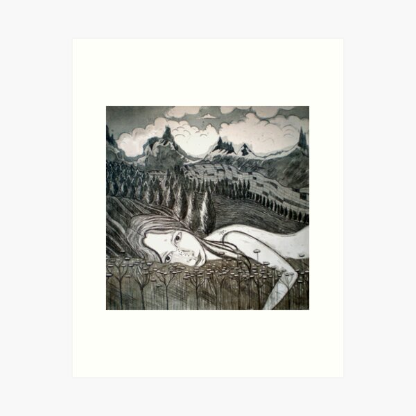 Item preview, Amy's Travels - Aquatint Etching designed and sold by Belinda "BillyLee" NYE (Printmaker).