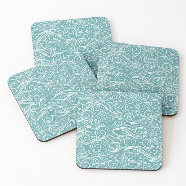 Item preview, Cadet Blue Wave Pattern designed and sold by nabanacrafters.